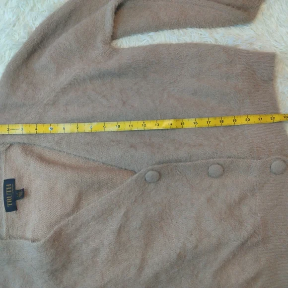 Truth By Republic Fuzzy Button Up Textured Knit Cardigan Sweater Size L - Picture 10 of 10